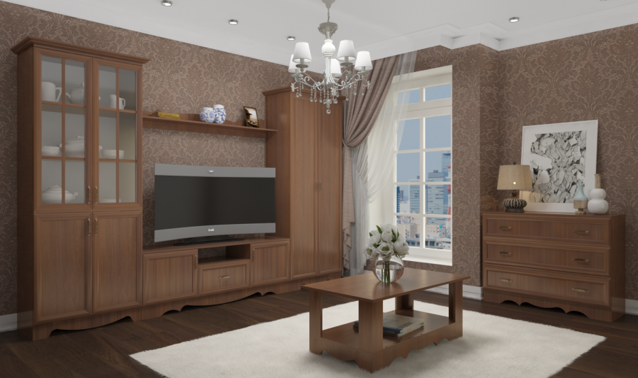 Модульная спальня латте