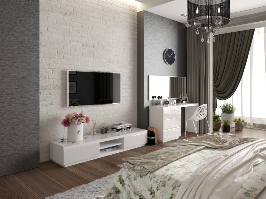 Туалетный столик Kristal белый