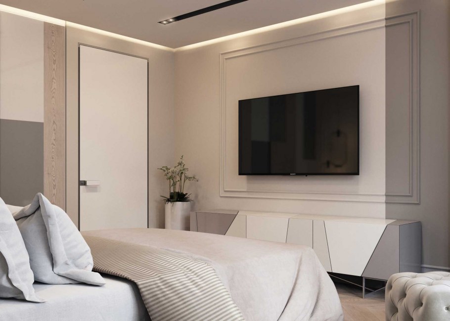 ТВ зона в спальне