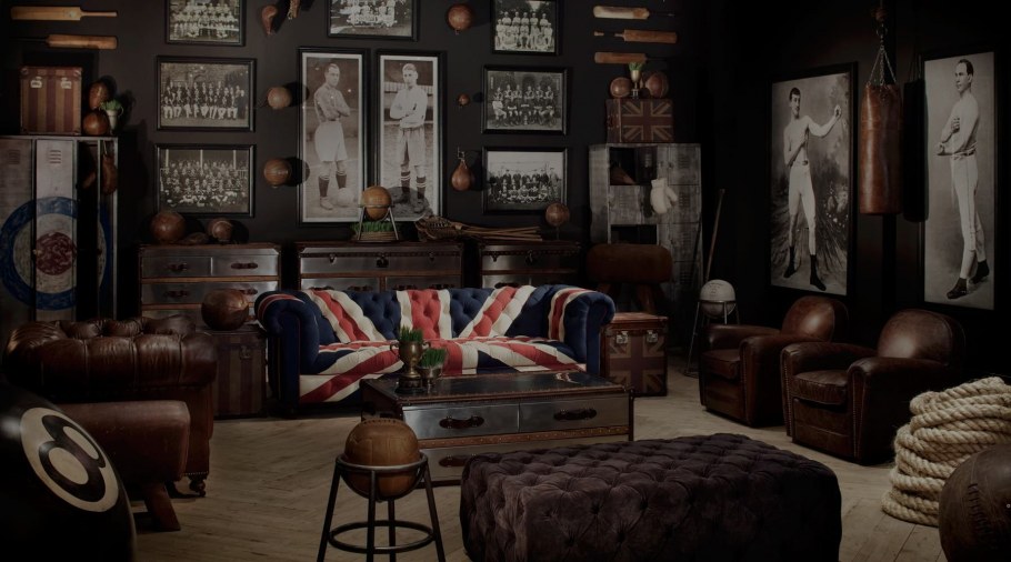 Винтажный мужской интерьер