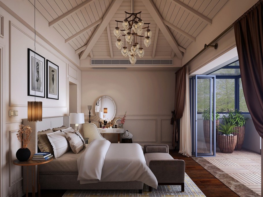 Спальня в средиземноморском стиле