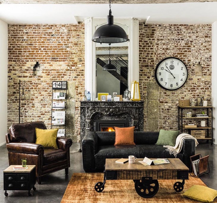 Комната в стиле лофт гранж