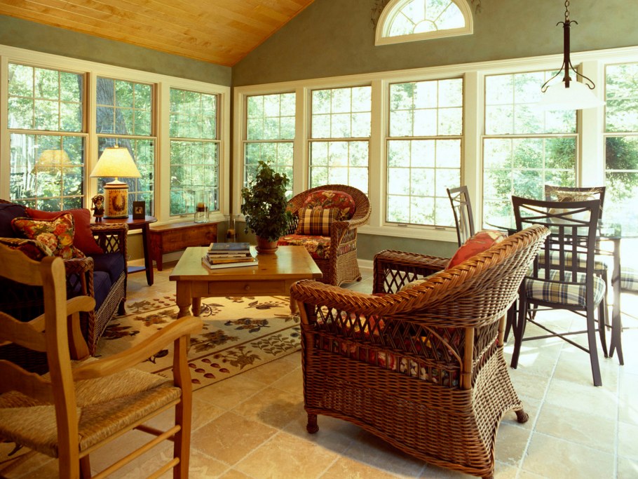 Интерьер веранды в стиле Кантри