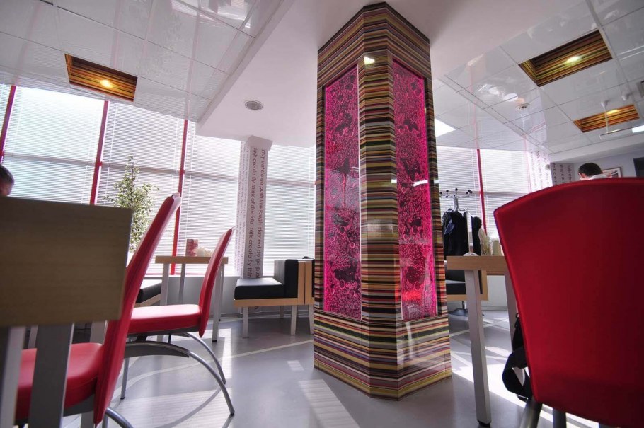 Необычные колонны в интерьере