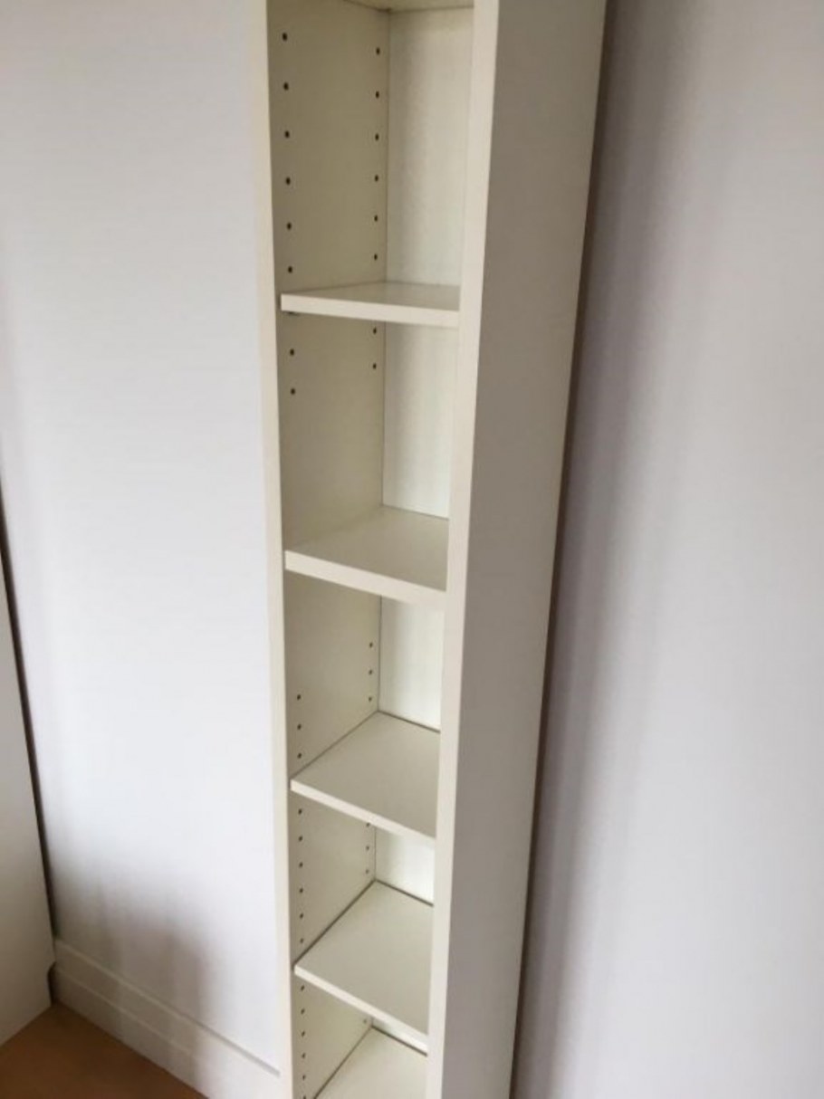 Каллакс стеллаж с 4 вставками белый 77x147 см