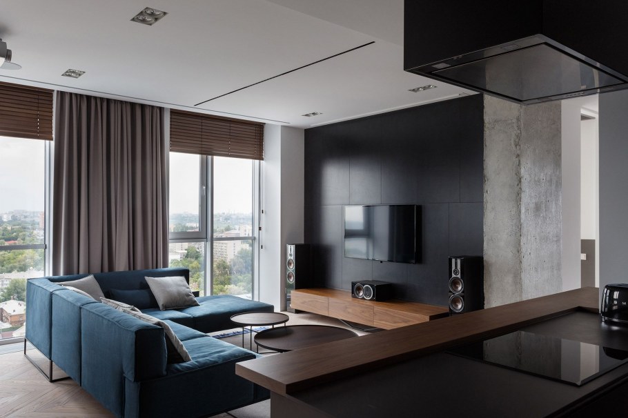 Interer oportomentov v stile Studio Modern