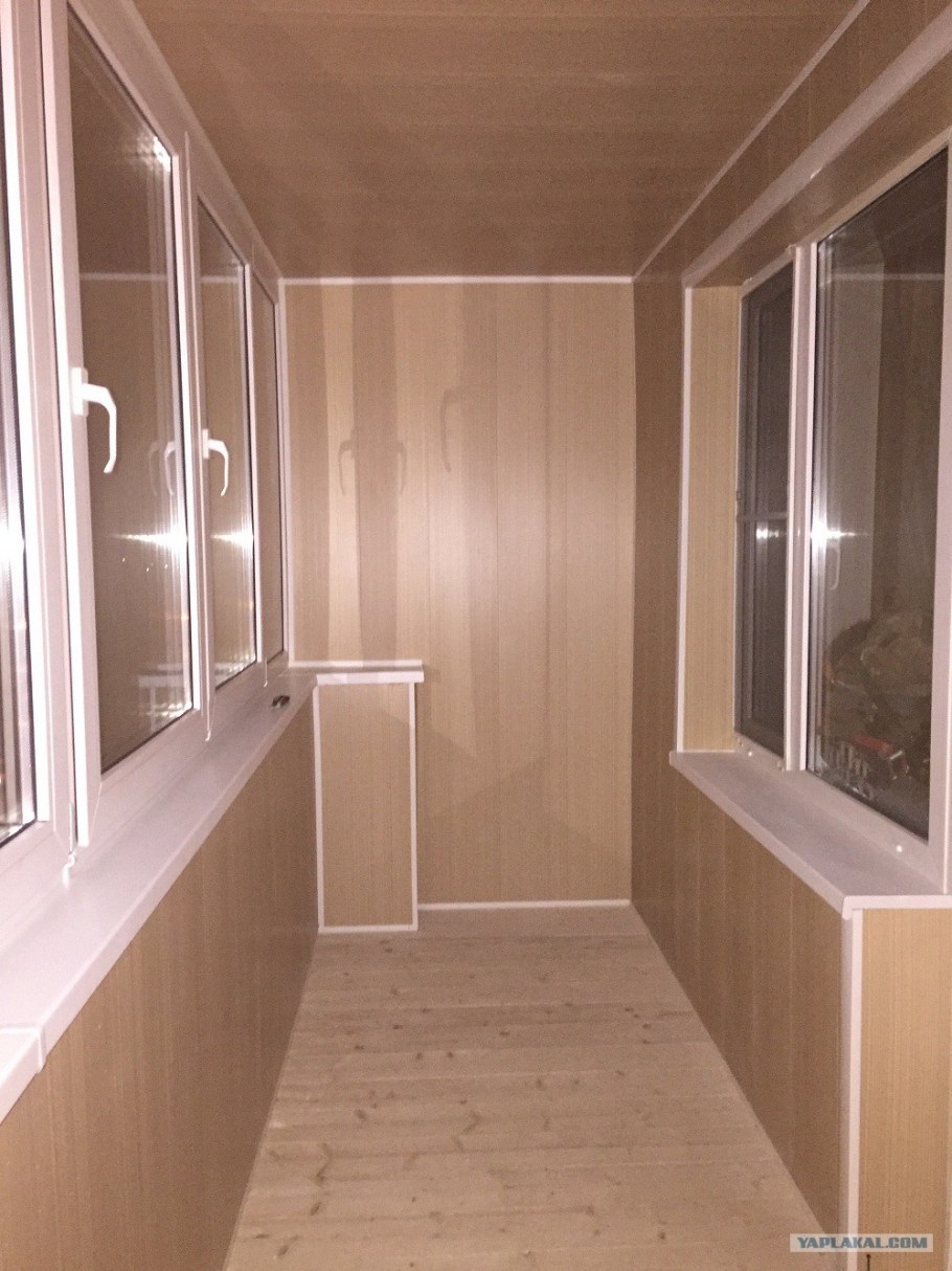 Дешёвая отделка балкона изнутри