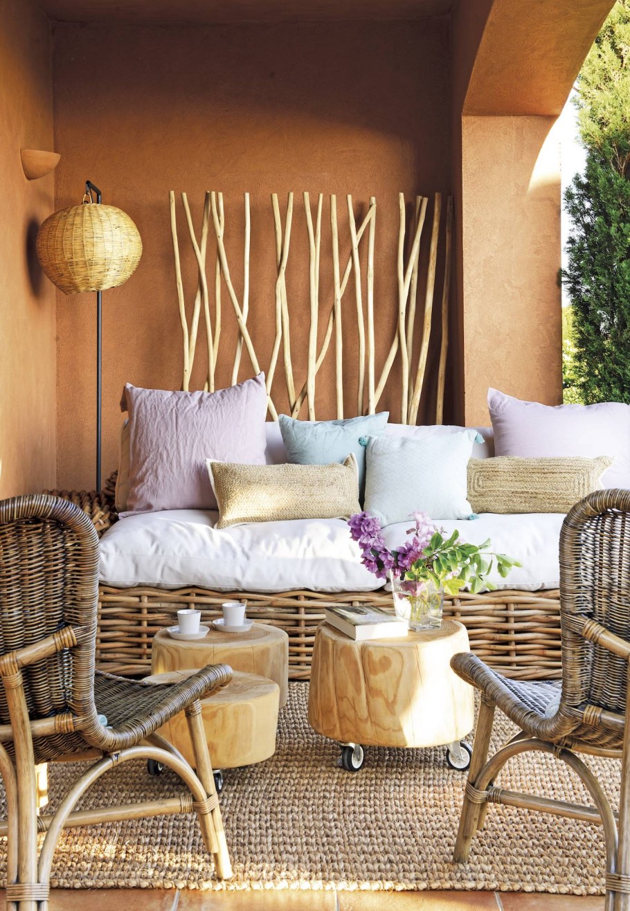 Плетеная мебель в интерьере