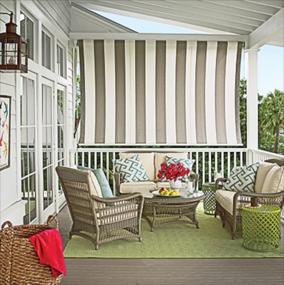 Веранда в зеленом цвете