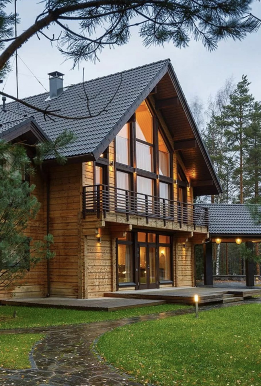 Дом из бруса проекты Скандинавия 130м2