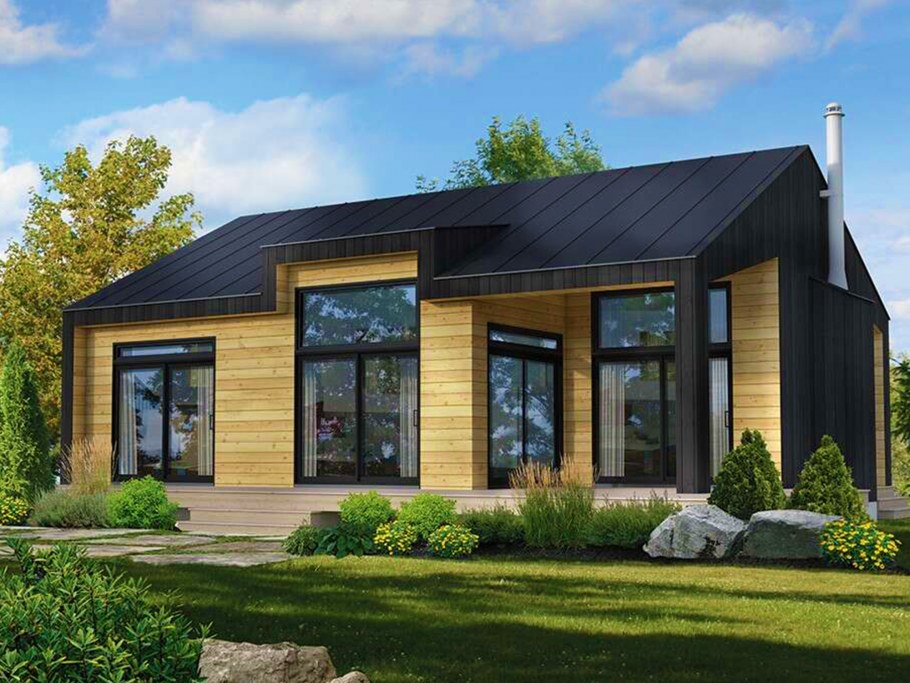 Стильный дом с мансардой