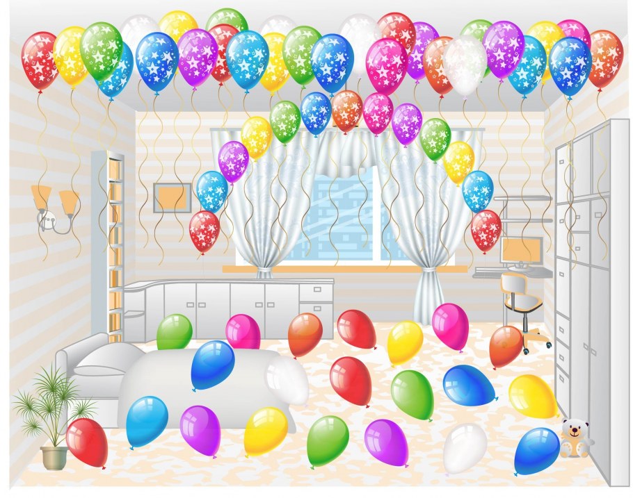 Украшение комнаты на день рождения ребенка