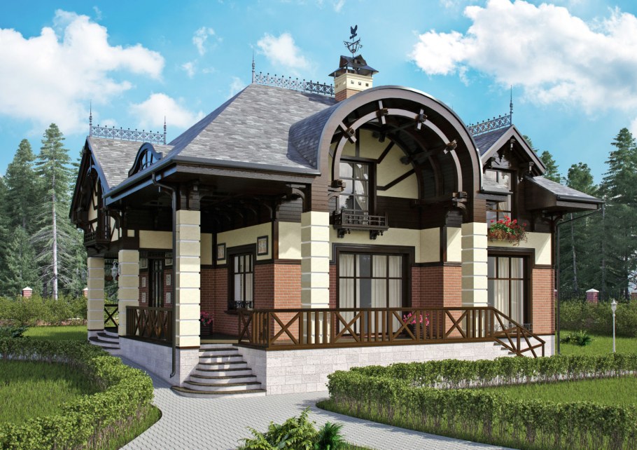 Интерьер загородного дома в эклектическом стиле