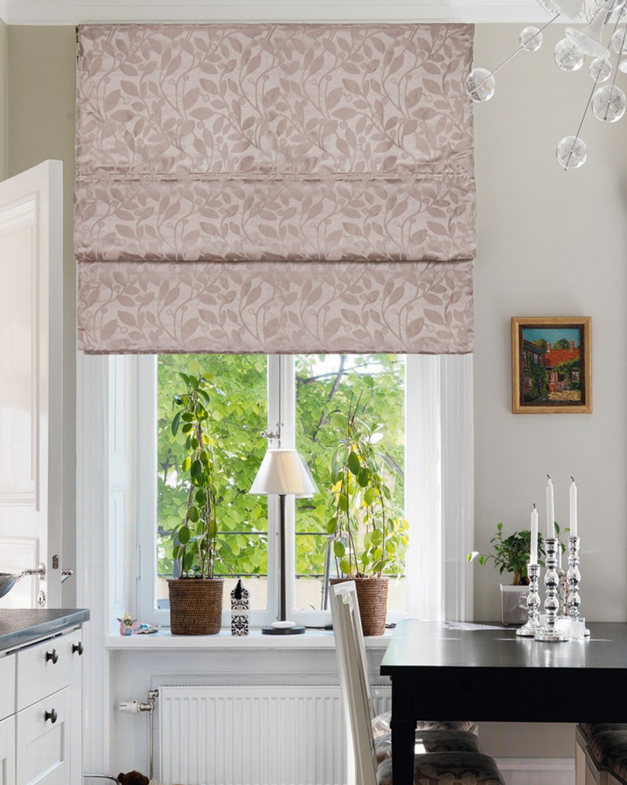 Римская штора Эскар натур синий