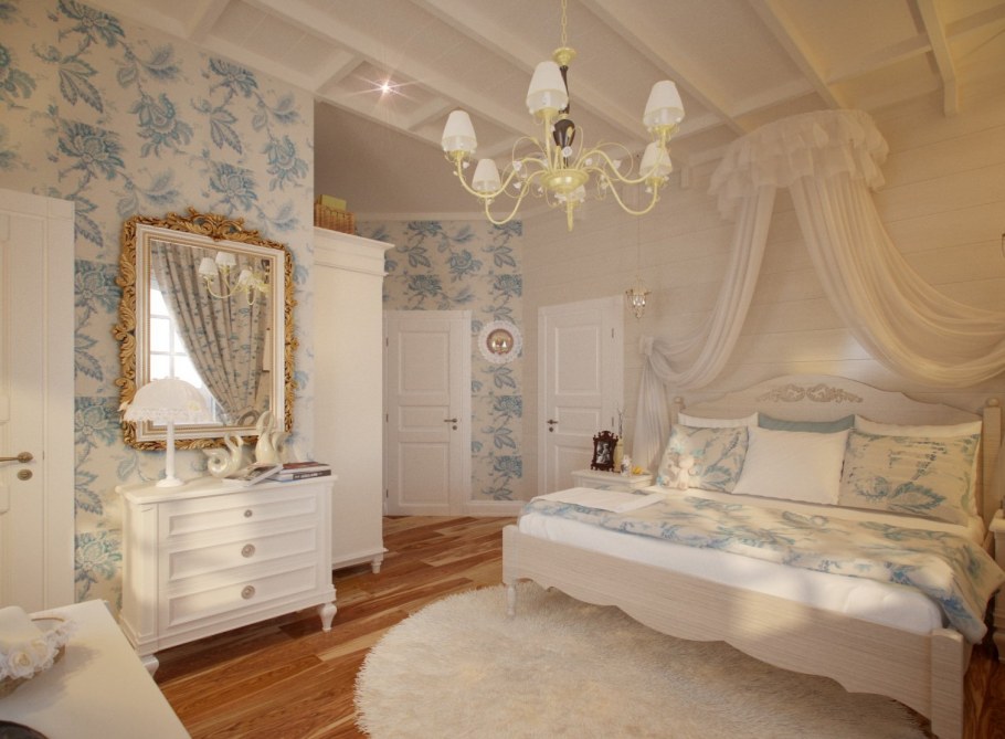 Гостиная Прованс имитация бруса