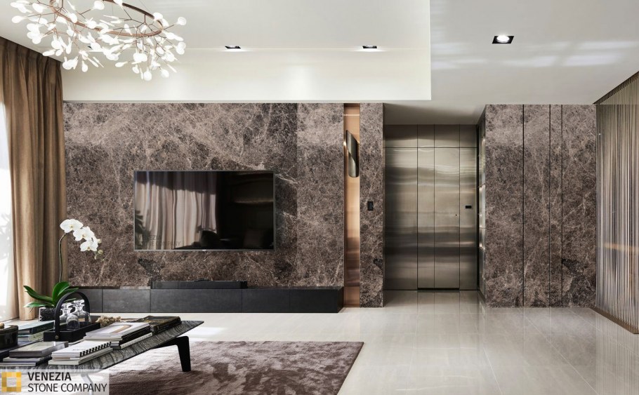 Мрамор Black Marquina остров