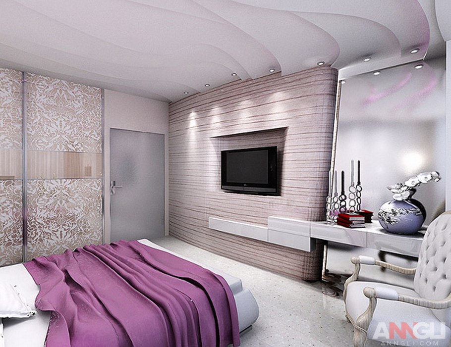 Дизайн спальни в стиле Хай тек