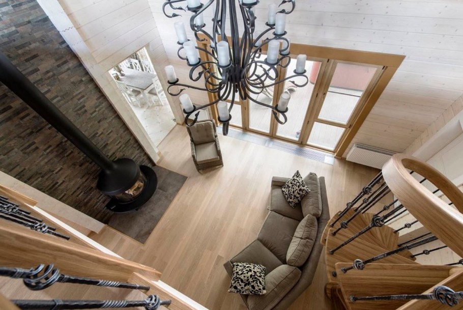 Уголок лиственница в интерьере