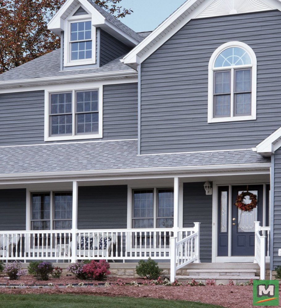 Серо голубой дом