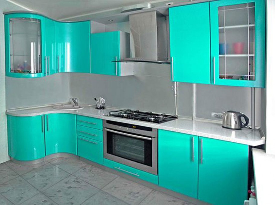 Кухня Аквамарин МДФ эмаль