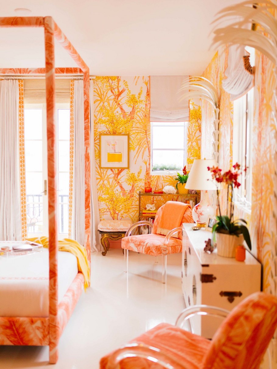 Оранжевый в интерьере