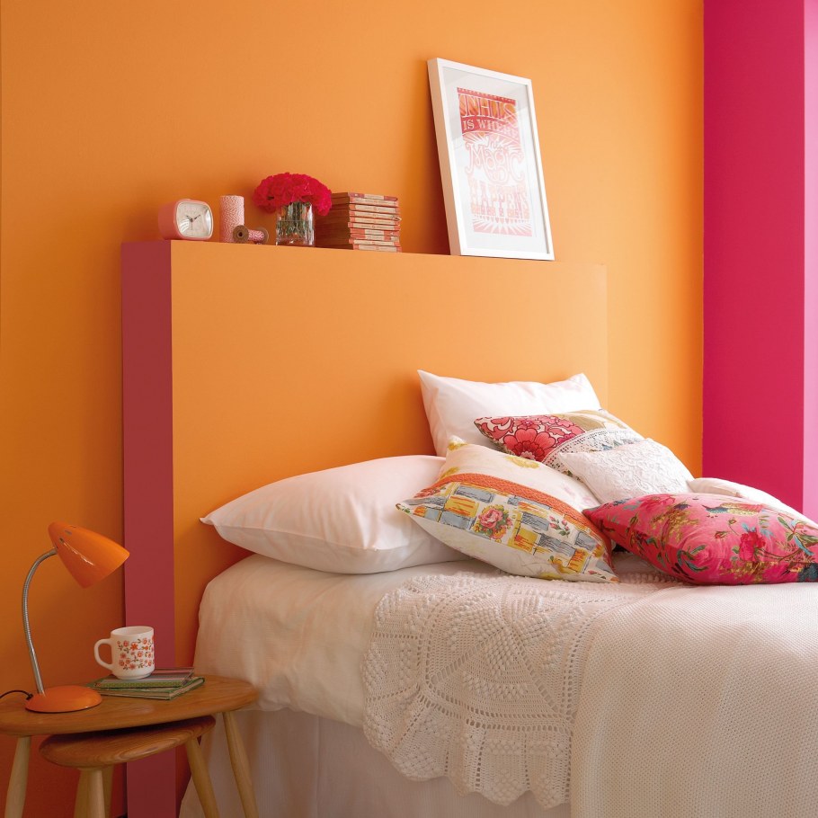 Краска little Greene Orange в интерьере