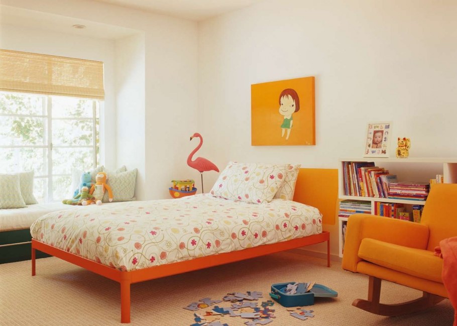 Оранжевый в интерьере