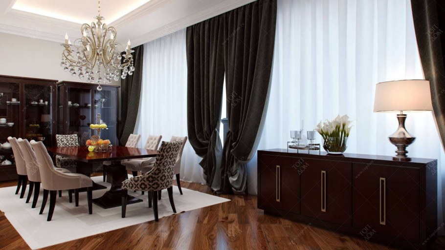 Шторы в столовую-гостиную