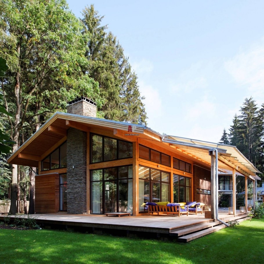 Дом 6 на 8 с панорамными окнами