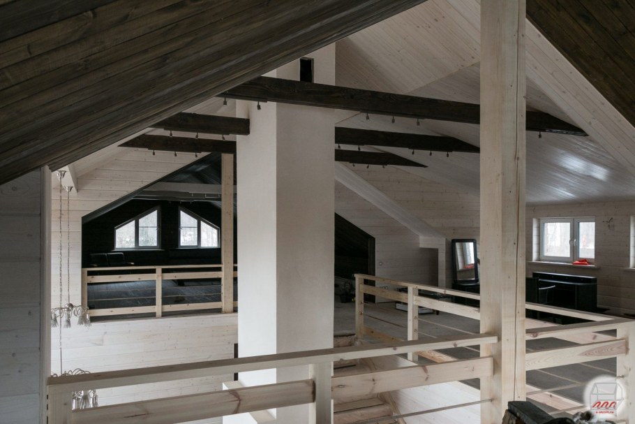 Гостиная белая вагонка