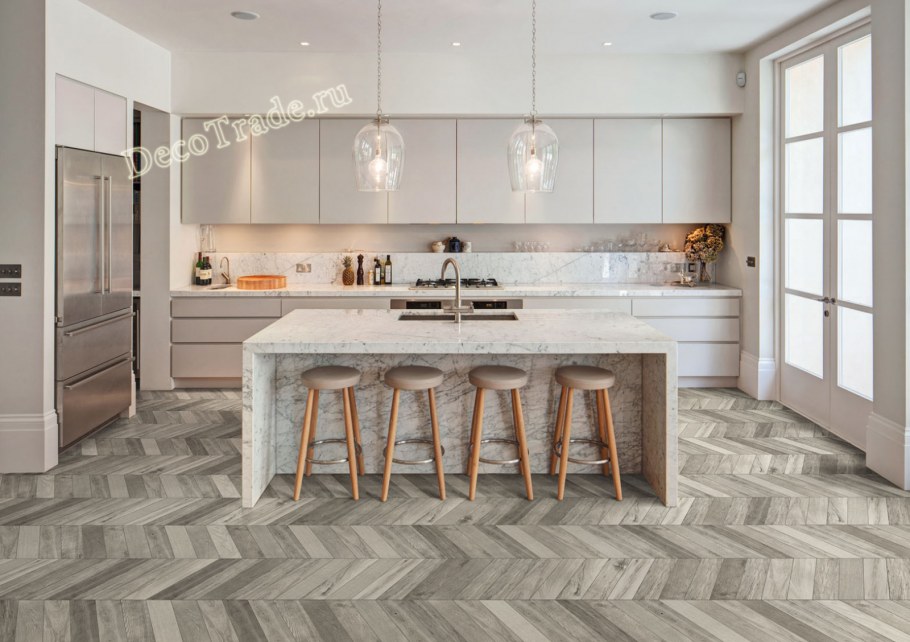 Белая глянцевая кухня