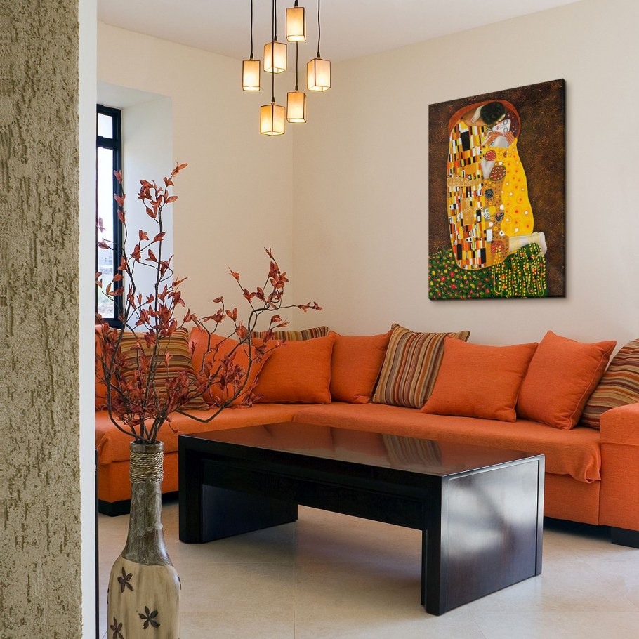 Кирпичная стена в интерьере