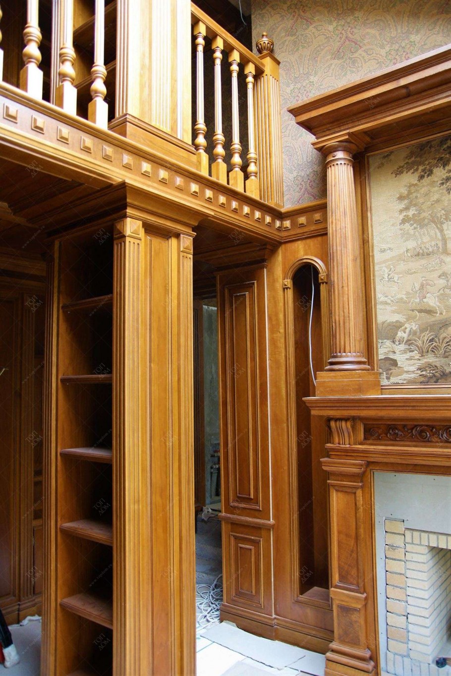 Обшивка колонн деревом