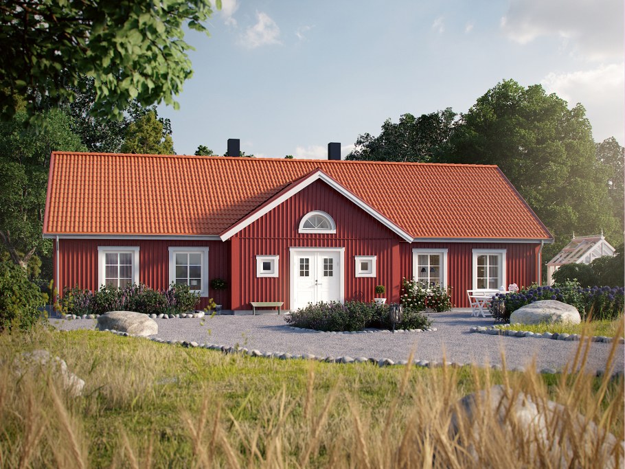 Красный Скандинавский дом