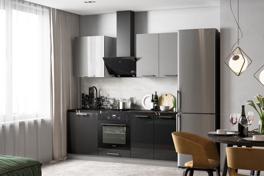 Черная кухня в интерьере