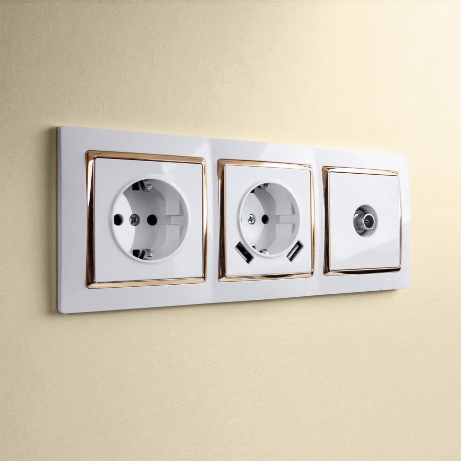 ТВ розетка проходная. Белая. Wl01-TV-2w