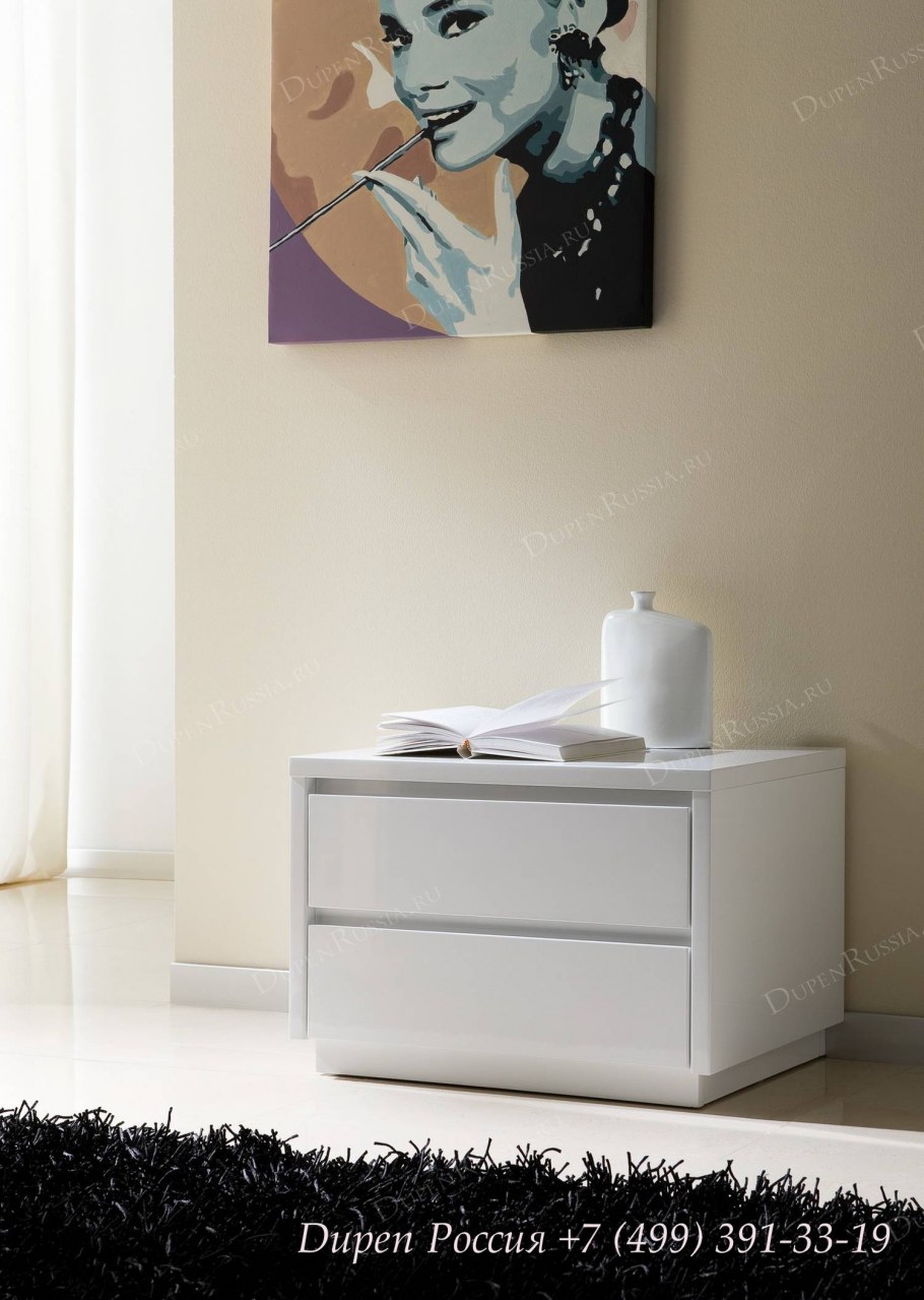 Тумба прикроватная Dupen (Дюпен) м-100 белая