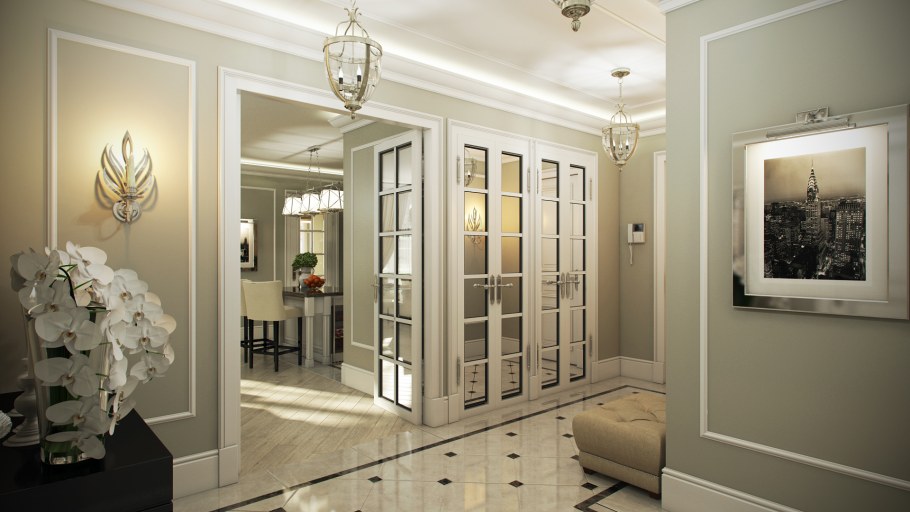 Зеркало в прихожей в стиле Неоклассика