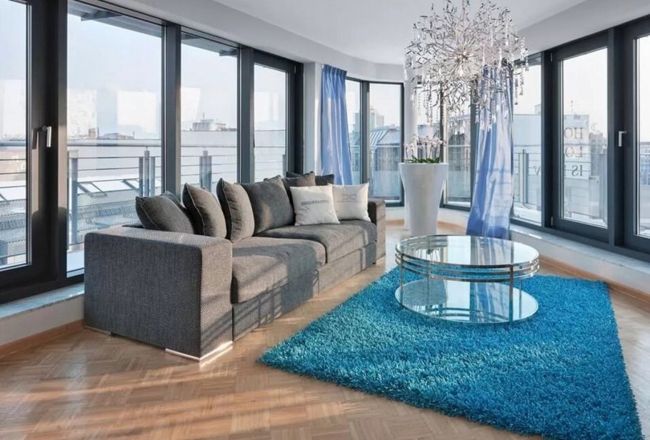 Гостиная с панорамными окнами