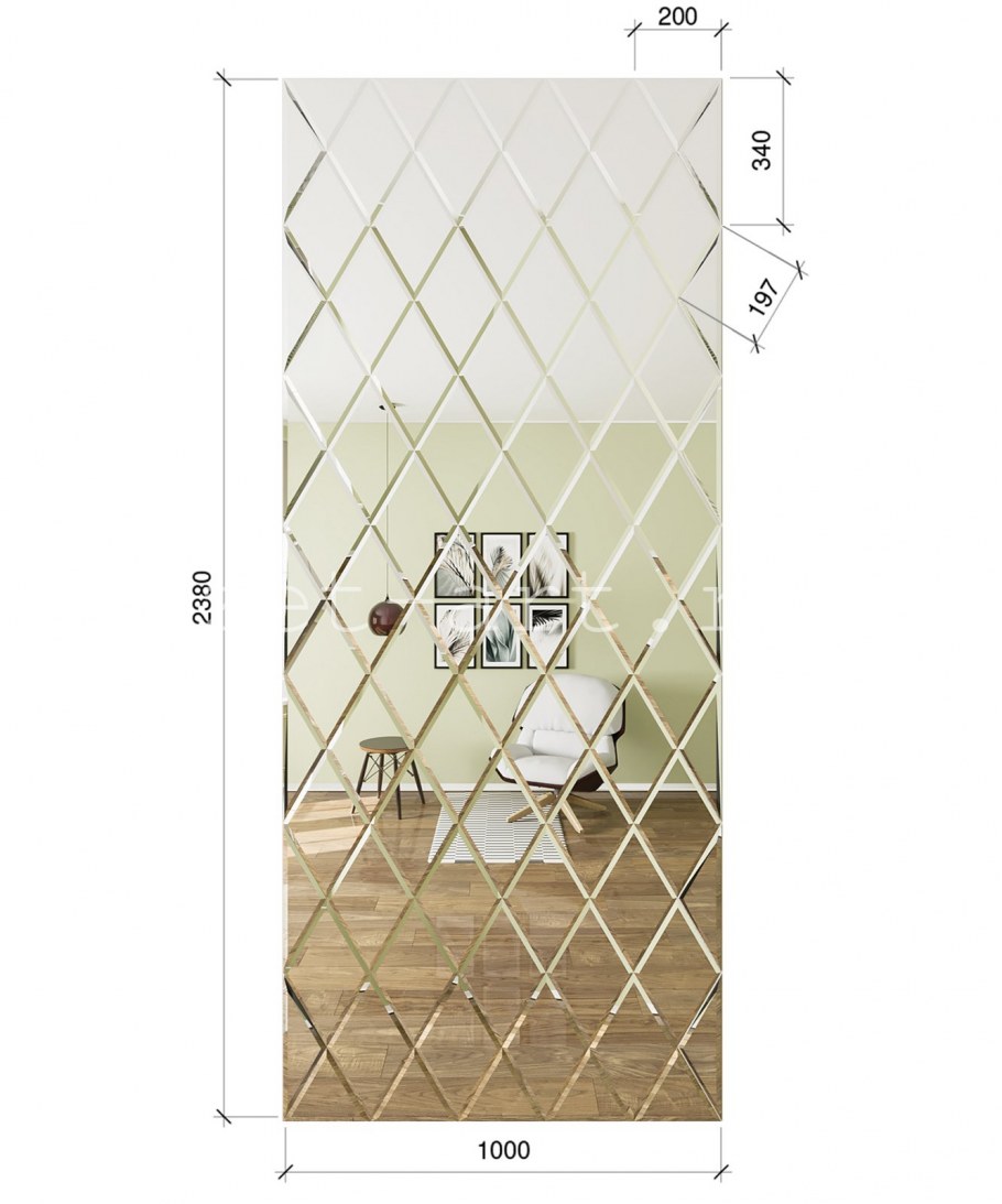 Зеркало Лучано фацет шкаф