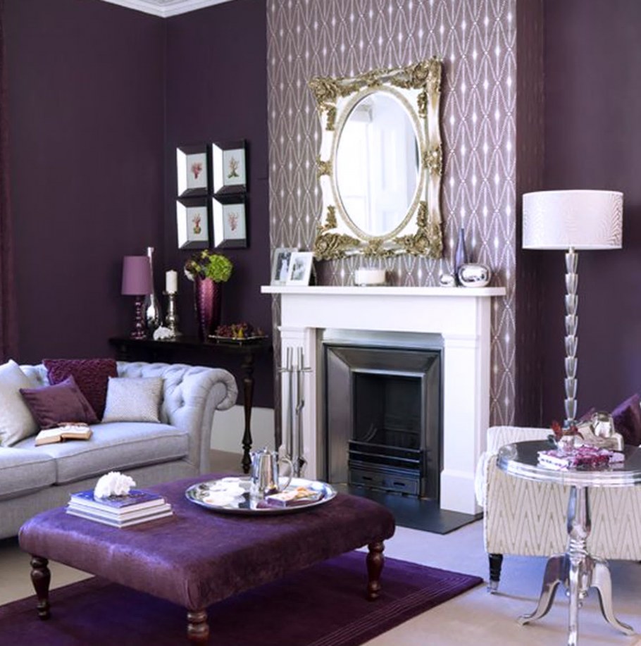 Фиолетовый цвет в интерьере