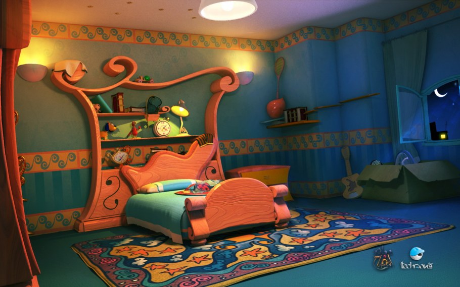 Комната из мультфильма