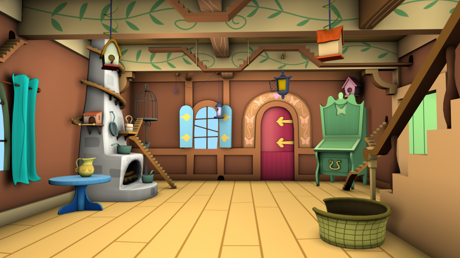 Мультяшный дом изнутри