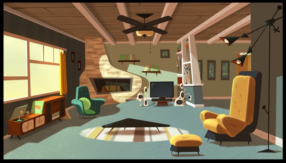 Фон для мультика комната