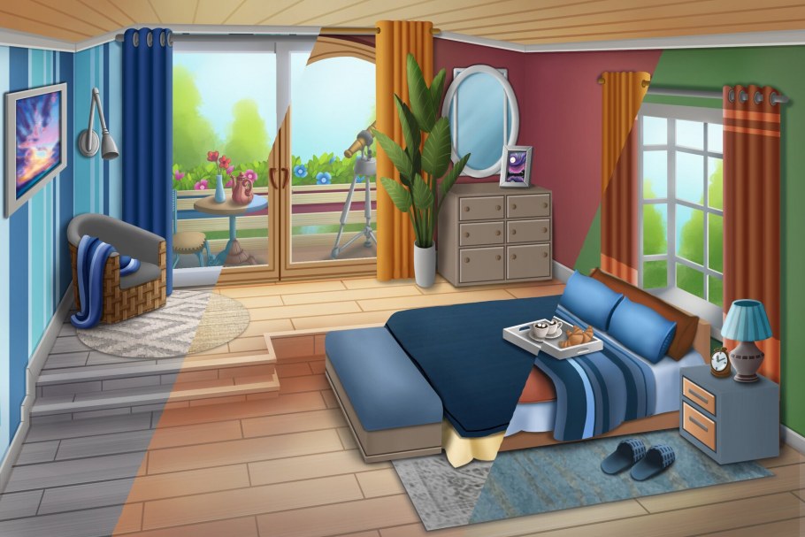 Комната в мультяшном стиле