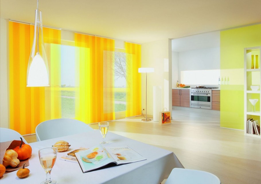 Интерьер комнаты в желтом цвете
