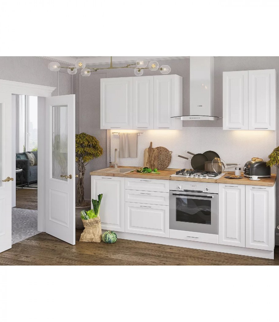 Кухня Ницца Сурская мебель дуб кремовый