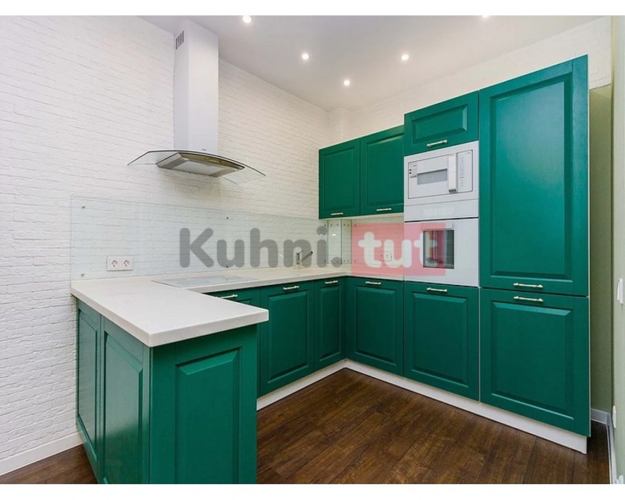 Зелёная столешница для кухни