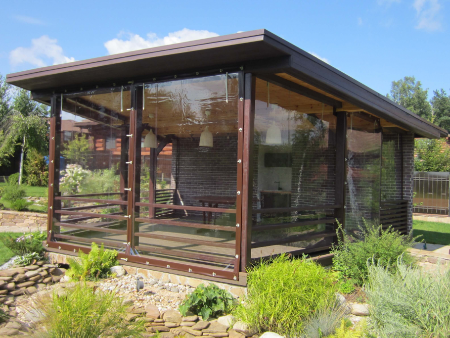 Мягкие окна ПВХ для беседок