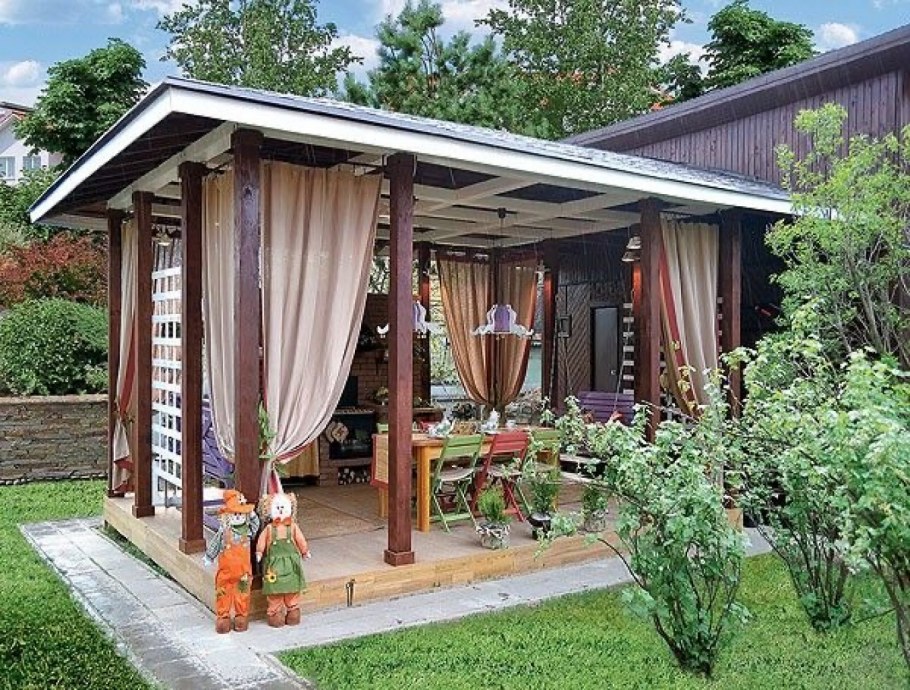 Красивые навесы и беседки